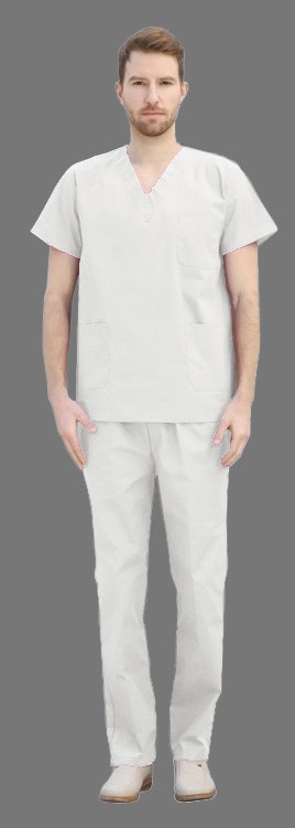 Vårdkläder - set kortärmad vit