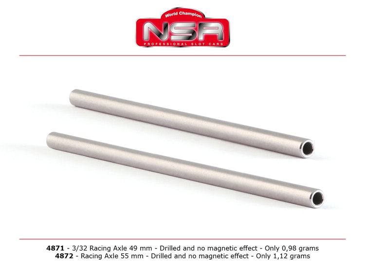 NSR - Racing Axle - Drilled - 3/32" -  55 mm - Only 0.98 grams (1x)