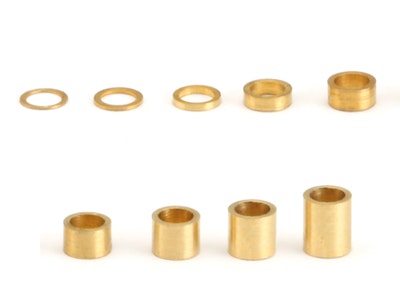 NSR - 3/32" axle brass spacers -  .010" / 0,25 mm (10x)