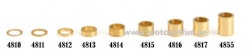 NSR - 3/32" axle brass spacers -  .100" / 2,50 mm (10x)