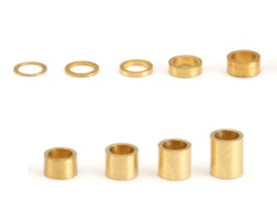 NSR - 3/32" axle brass spacers -  .120" / 3,00 mm (10x)