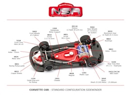 NSR - CORVETTE C6.R MARTINI LIVERY RED #34 - SW Shark 25K - 25,000 rpm