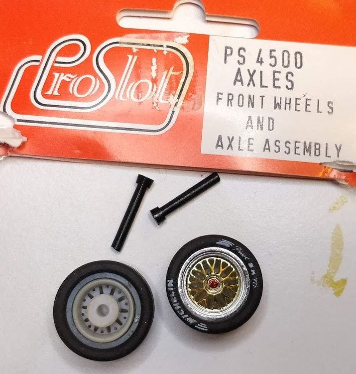 Proslot - Independent front axles, wheel and tyres (NOS - New Old Stock)