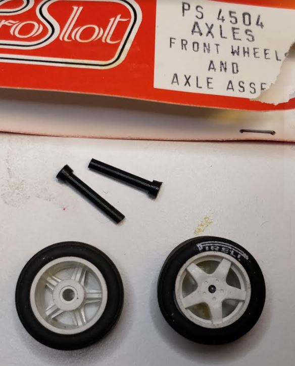 Proslot - Independent front axles, wheel and tyres (NOS - New Old Stock)