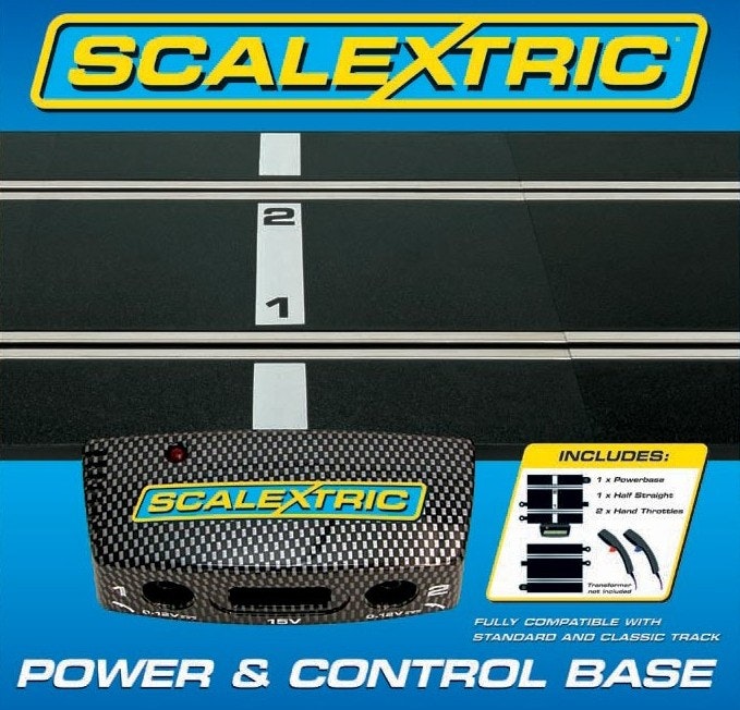 Scalextric - Power Base and controllers  - UTGÅTT