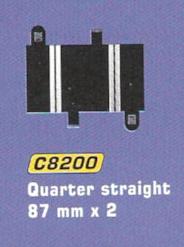 Scalextric - Straight 1/4  (L = 87 mm) (2x)
