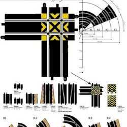 Scalextric Sport - Crossover (4 - vägskorsning)