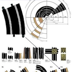 Scalextric - Curve R4 (22,5 degrees)  (2x)