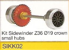 Slot.it - Starter Kit 02 - Sidewinder Z36 Ø19, 15.8x8.2mm wheels