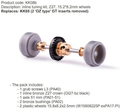 Slot.it -  Inline tuning kit, Z27, 15.2*8.2mm wheels
