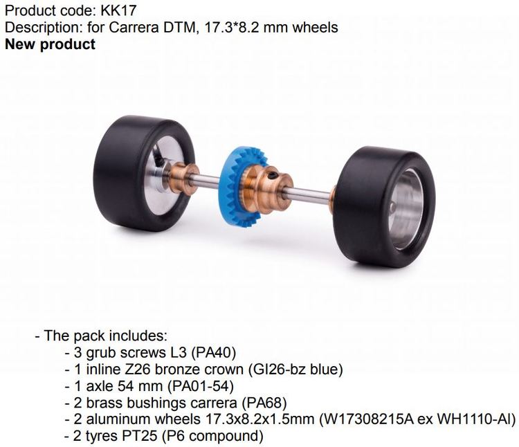 Slot.it - For Carrera DTM, 17.3*8.2 mm wheels