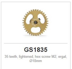 Slot.it - 35 teeth, lightened, hex screw M2, ergal, Ø18mm
