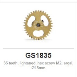 Slot.it - 35 teeth, lightened, hex screw M2, ergal, Ø18mm