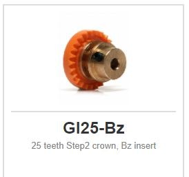 Slot.it - Inline - 25 teeth Step2 crown, Bz insert