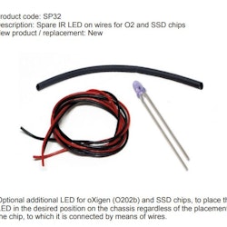 Slot.it - Spare IR LED on wires for O2, SSD and D132 chips