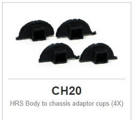 Slot.it - HRS Body to chassis adaptor cups (4X)