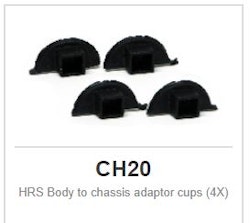Slot.it - HRS Body to chassis adaptor cups (4X)