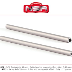 NSR - Racing Axle - Drilled - 3/32" - 49 mm - Only 0.98 grams (1x)