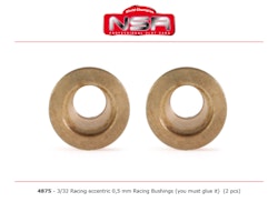 NSR - Racing Eccentric Bushings - 0,5 mm - 3/32 autolubricant & no friction (2x)