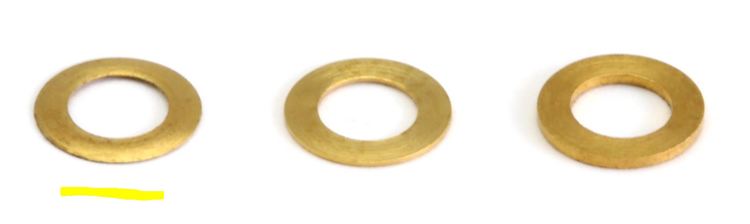 NSR - PICK-UP GUIDE SPACERS .005"/ 0,12 mm BRASS (10pcs)