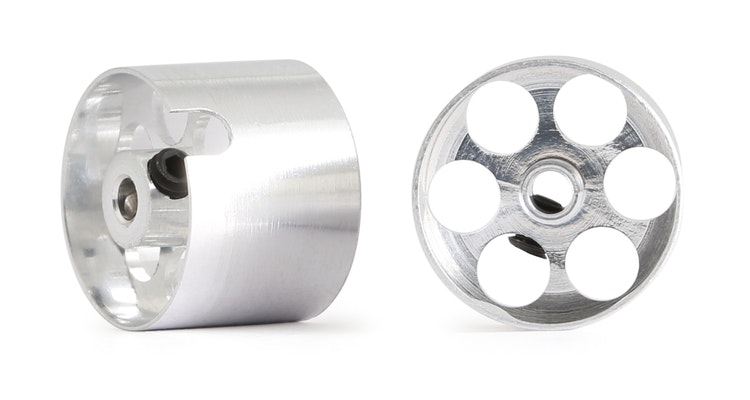 NSR - 3/32 aluminium wheels rear 14,7 x 11 mm (for sponge tires - hidden screw) (x2)