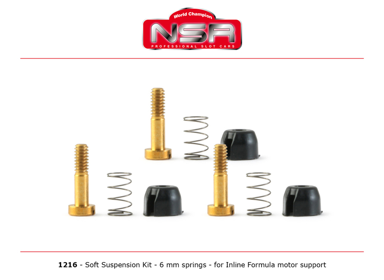 NSR - Suspensions - for inline motor mount 128x (Soft Springs)