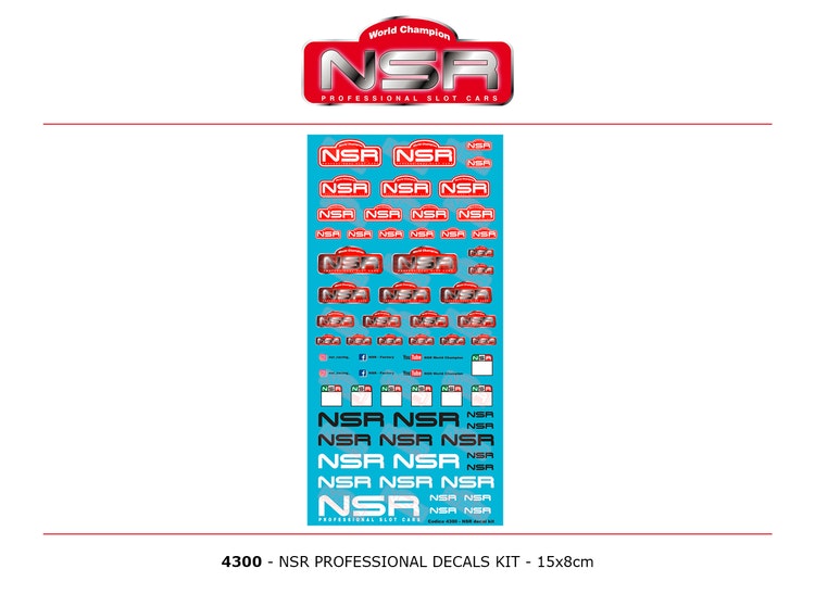 NSR - DECALS KIT - 15x8 cm (NSR Logo)