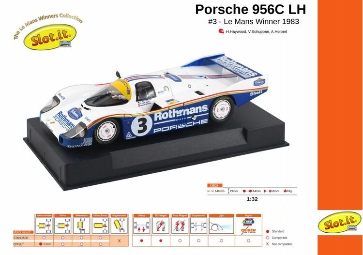 Slot.it - Porsche 956 LH - n.3 - 24h Le Mans Winner 1983