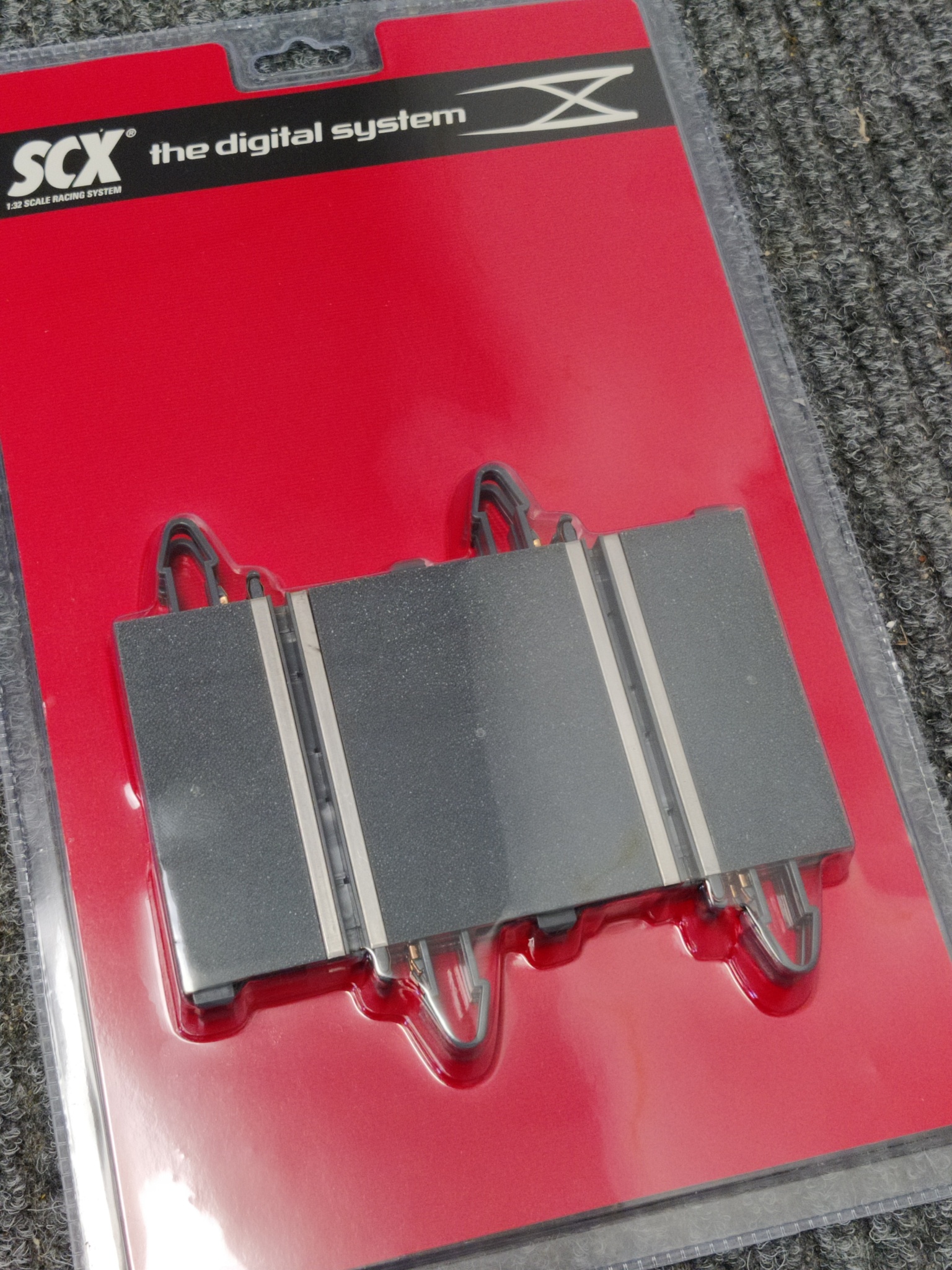 SCX - 90 mm straight track pieces (x2) - SCX universal and Digital track system