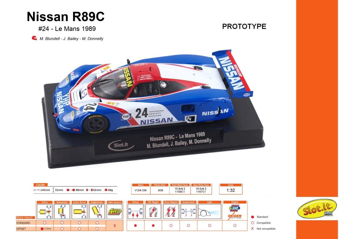 Slot.it - Nissan R89C - #24 Le Mans 1989