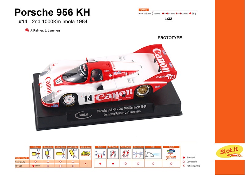 Slot.it - Porsche 956 KH - #14 2nd 1000 km Imola 1984 - PREORDER (Q2-Q3 2024)