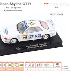 Slot.it - Nissan Skyline GT-R n.25 1st SPA 1991 - PREORDER (Q3-Q4 2024)