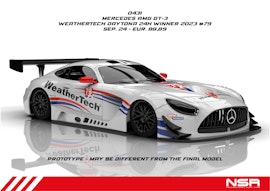 NSR - MERCEDES AMG GT3 EVO WEATHERTECH DAYTONA 24H WINNER 2023 #79 AW KING 21K EVO3