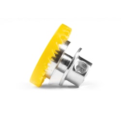 NSR - 3/32 INLINE soft plastic Gear 26t Yellow w/aluminium hub .050" screw EVO3 Balanced Injection