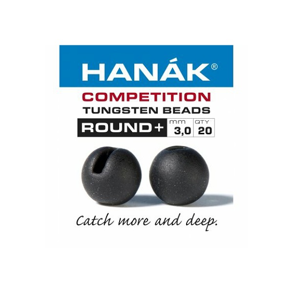 HANAK Round+ Matte Black Slotted Tungsten Beads