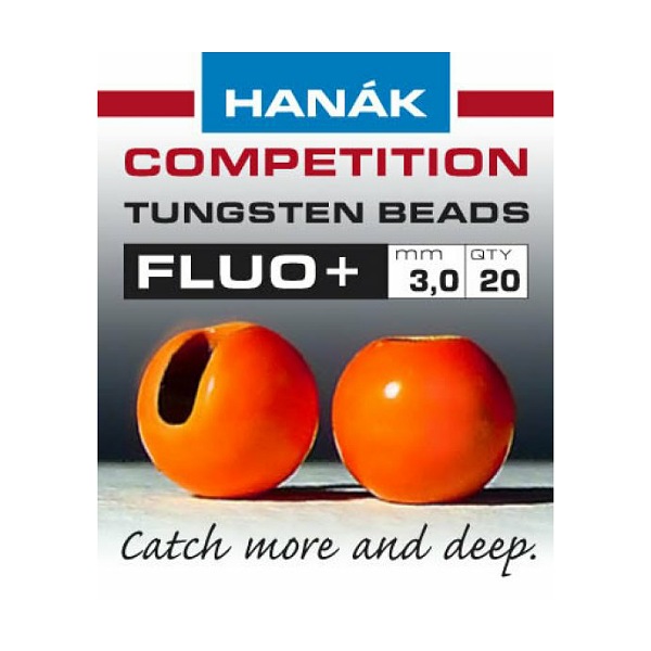 HANAK Fluo+ Orange Slotted Tungsten Beads