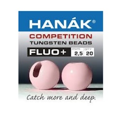 HANAK Fluo+ Light Pink Slotted Tungsten Beads