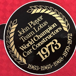 Dekal - Lotus team 1973 - VM för konstruktörer - 12 cm i diameter