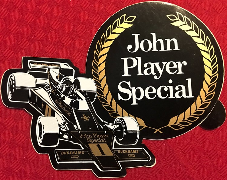 Dekal - John Player Special - Ronnie Peterson - 70-tal. 15 x 19 cm