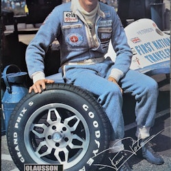 1977 - Ronnie Peterson, Tyrrell, på Anderstorp - poster 70 x 100 cm