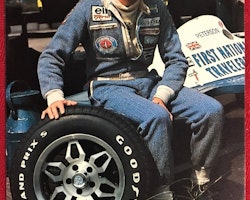 Vykort - 1977 - Ronnie Peterson, Tyrrell - Anderstorp - 11 x 15 cm