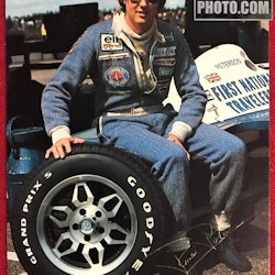 Vykort - 1977 - Ronnie Peterson, Tyrrell - Anderstorp - 11 x 15 cm