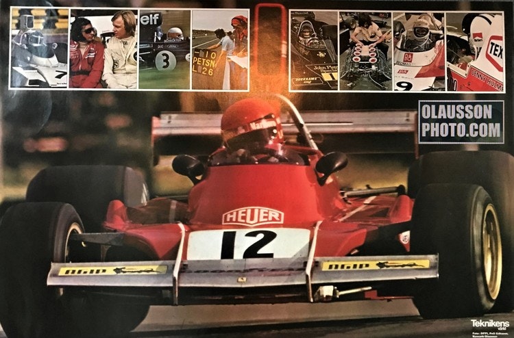 Niki Lauda i Buenos Aires 1974 - Ferrari - affisch 60 x 90 cm