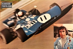 Jackie Stewart - VM-1a 1971 i Tyrrell - 70 x 100 cm poster