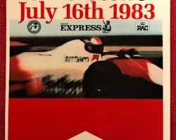 1983 - British Grand Prix, Silverstone - Marlboro-dekal 8 x 14 cm