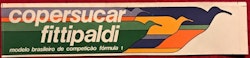 Copersucar Fittipaldi i F1: 72 GP 1975-79 - dekal 5 x 27 cm