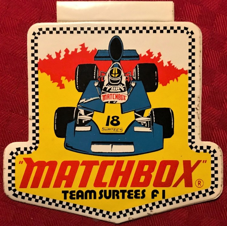 Team Surtees-Matchbox - modellbilar - i F1-VM - 10 x 10 cm