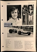 1971 - Fordfoto faktablad - Ronnie i March 711 - 21 x30 cm