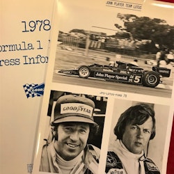 1978 - Goodyear F1 pressmapp, foto 14 team, komplett, 20x30 cm