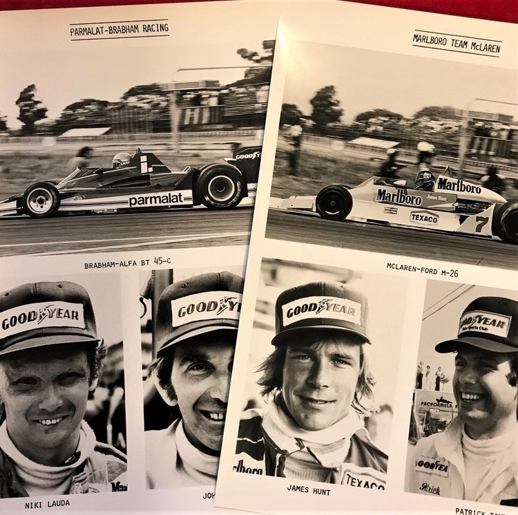 1978 - Goodyear F1 pressmapp, foto 14 team, komplett, 20x30 cm